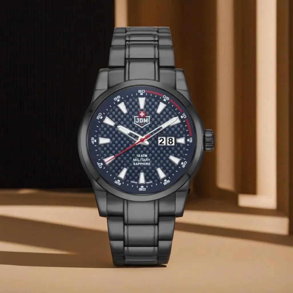 JDM Military (Jacques Du Manoir) - WG013-06 - FOXTROT - Made In Switzerland - Wrist Watch for Men - 10 ATM.