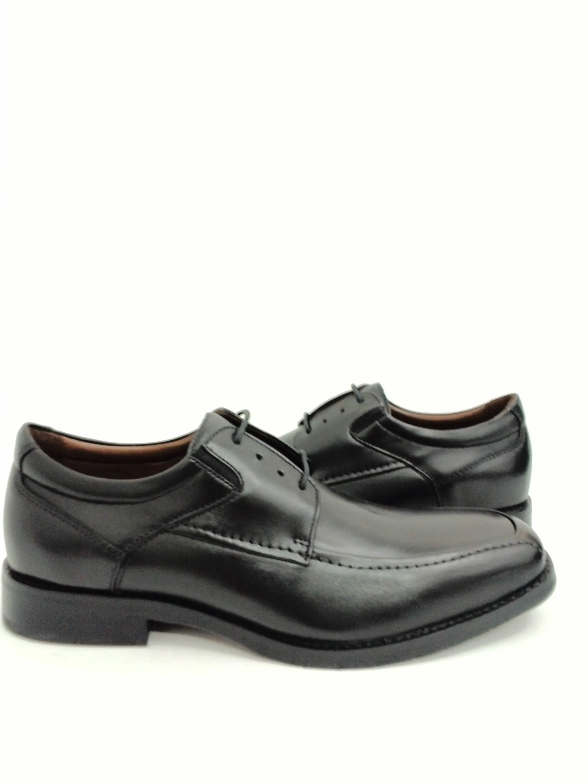 Johnston &  Murphy Bartlett Moc Lace-Up Black Nappa Leather Size 8.5 M