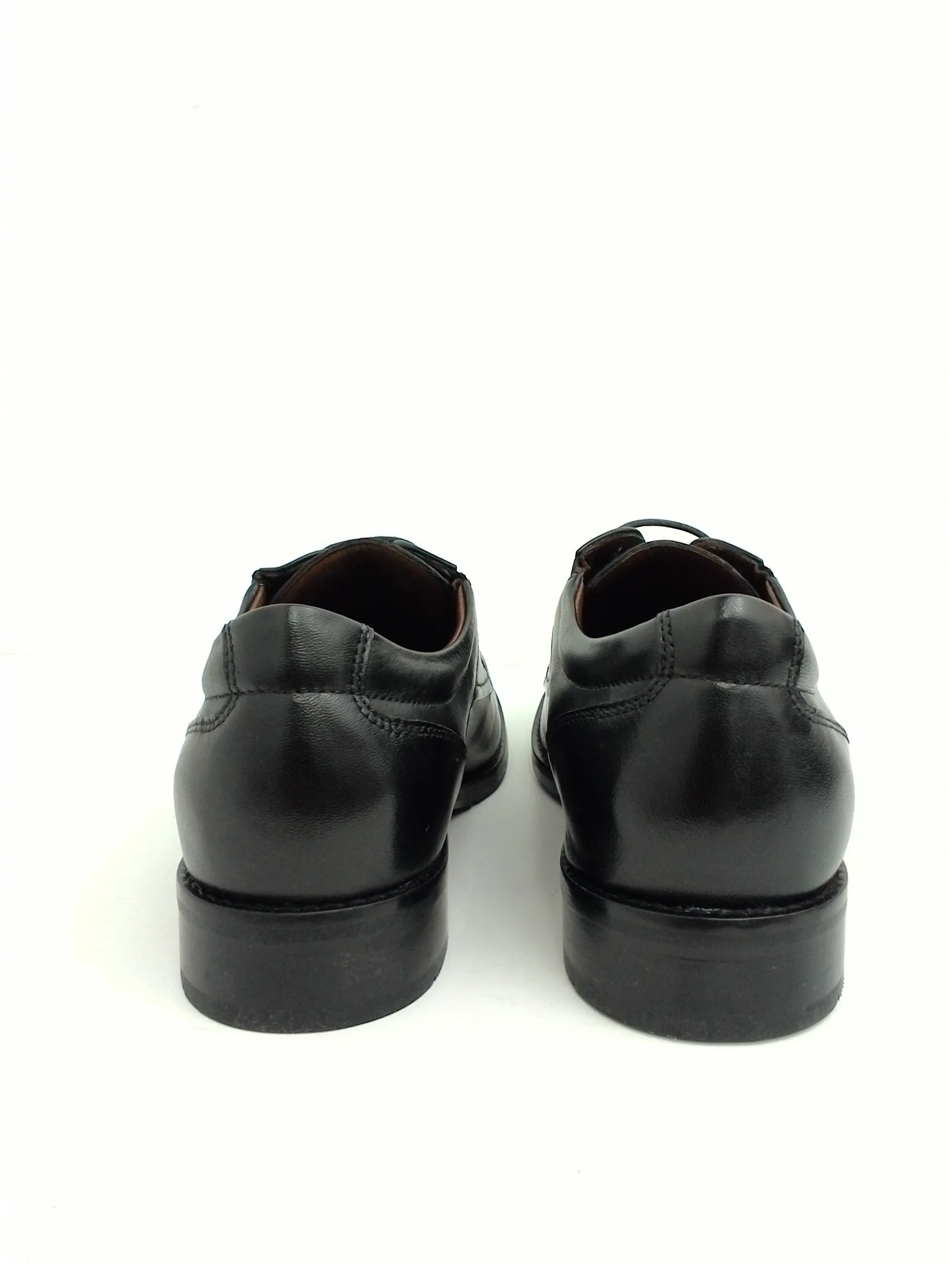 Johnston &  Murphy Bartlett Moc Lace-Up Black Nappa Leather Size 8.5 M