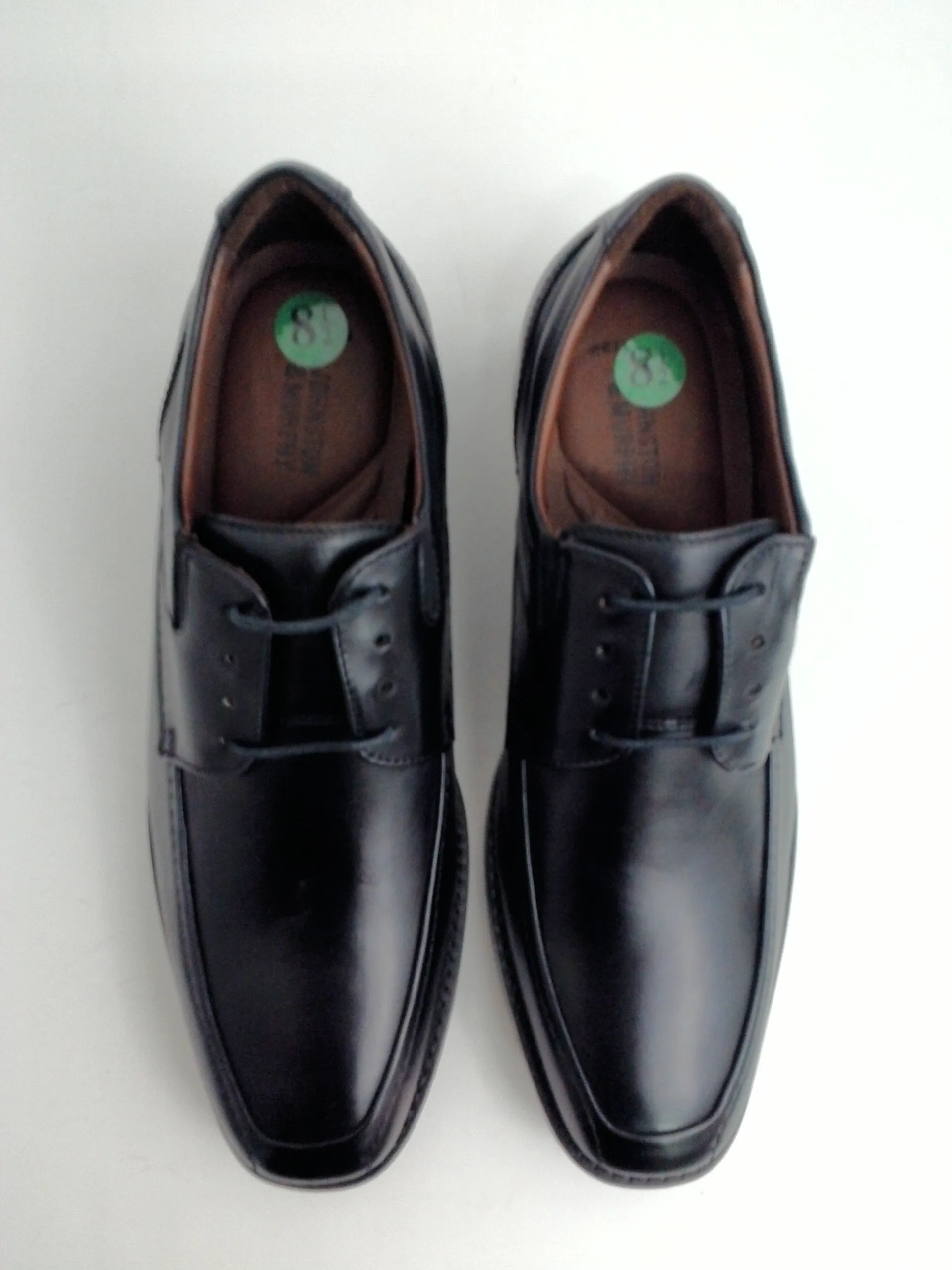 Johnston &  Murphy Bartlett Moc Lace-Up Black Nappa Leather Size 8.5 M