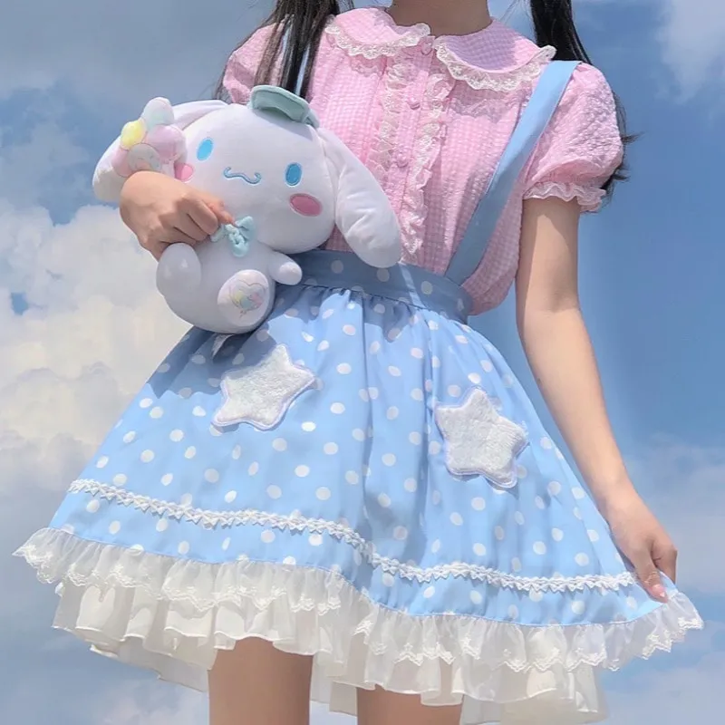 Kawaii Fashion Short-Sleeve Plaid Shirt