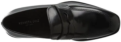 KENNETH COLE NEW YORK MEN'S TAKE A GUESS PENNY LOAFER, BLACK, 12 M US