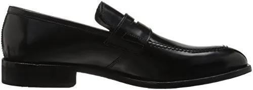 KENNETH COLE NEW YORK MEN'S TAKE A GUESS PENNY LOAFER, BLACK, 12 M US