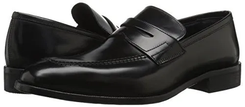 KENNETH COLE NEW YORK MEN'S TAKE A GUESS PENNY LOAFER, BLACK, 12 M US