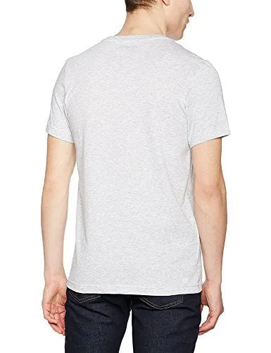 LACOSTE MEN'S MEN'S BLUE T-SHIRT WITH PRINT IN SIZE 5-L NAVY