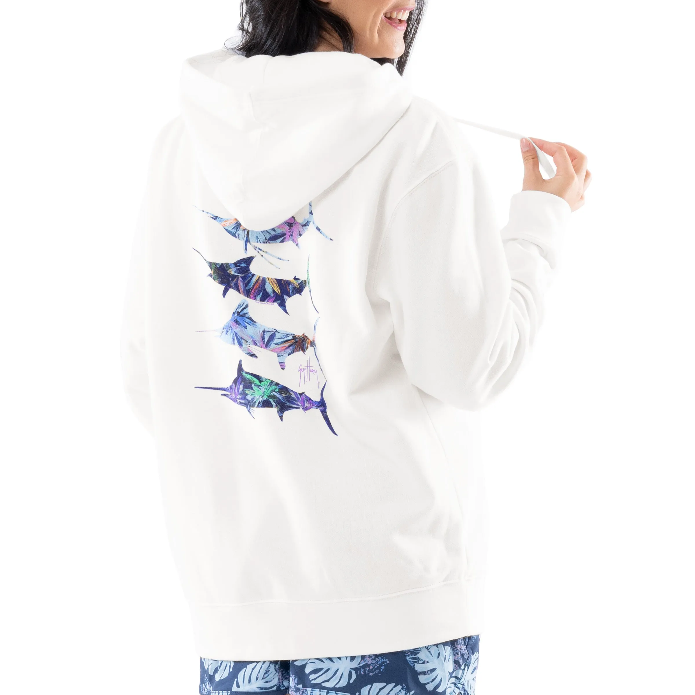 Ladies Wild Flowers Fleece Hoodie