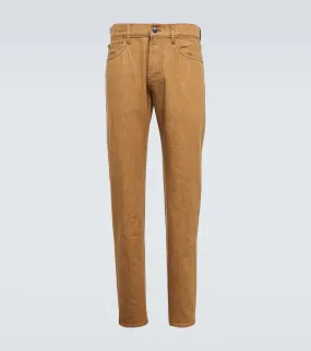 Loro Piana straight fit jeans, brown