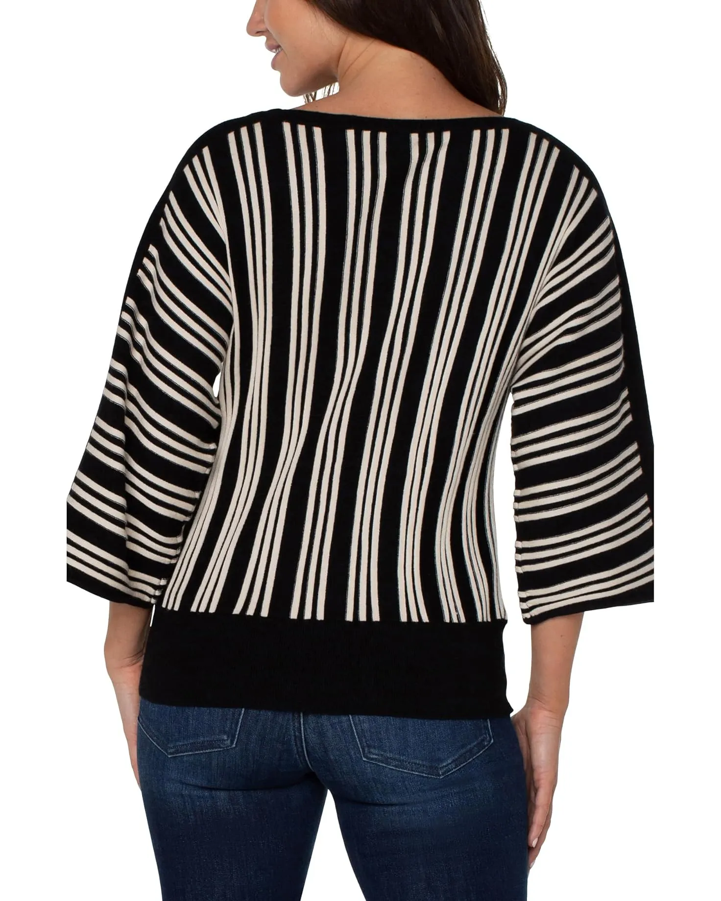LP8B34SK12 Dolman 3/4 Slv W/Vertical Stripe Detail
