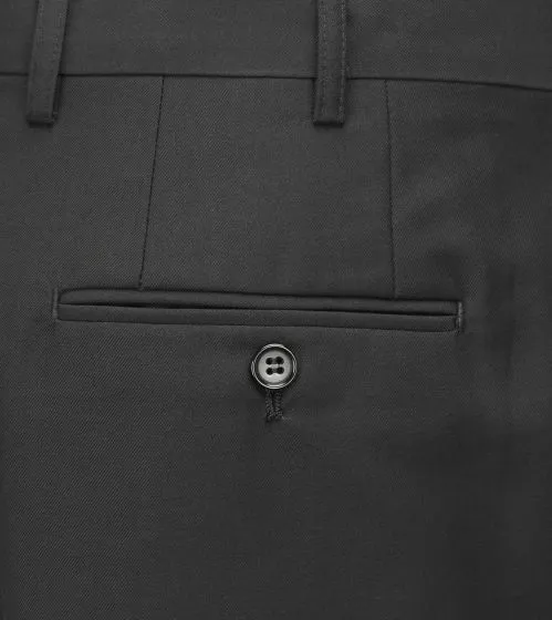 Madrid Black Male Fit Suit Trouser