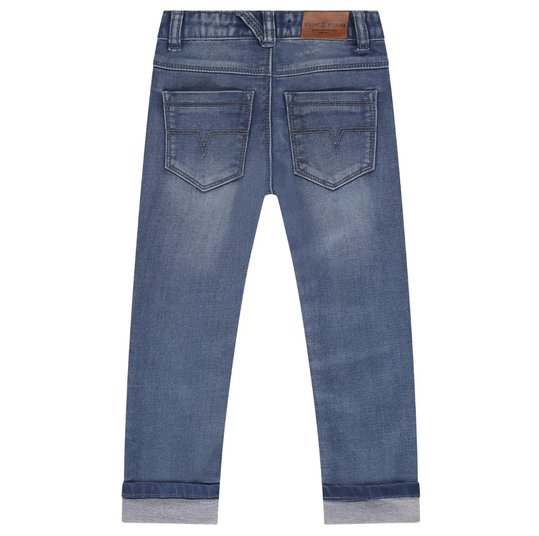 Medium Blue Straight Jeans