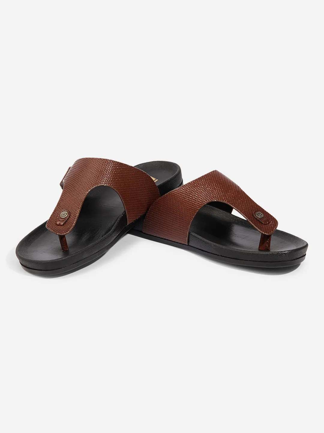 Men Tan Sandal / Slipper (ID4227)