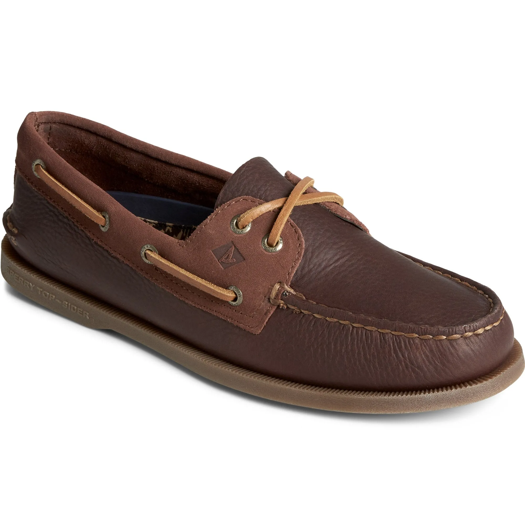 Men's Authentic Original Tumbled/Suede Boat Shoe - Brown (STS24531)
