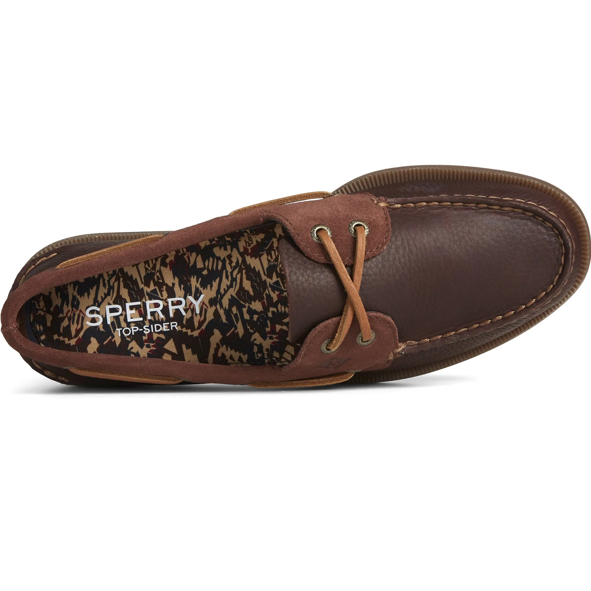 Men's Authentic Original Tumbled/Suede Boat Shoe - Brown (STS24531)