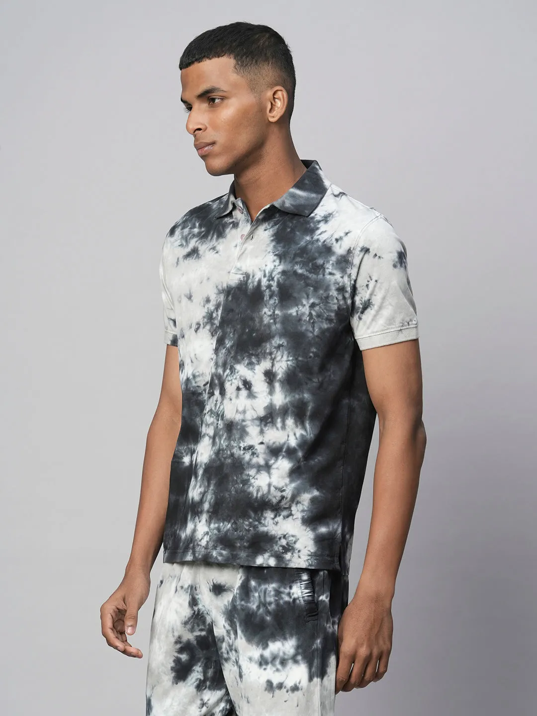 Men's Black Cotton Regular Fit TShirt