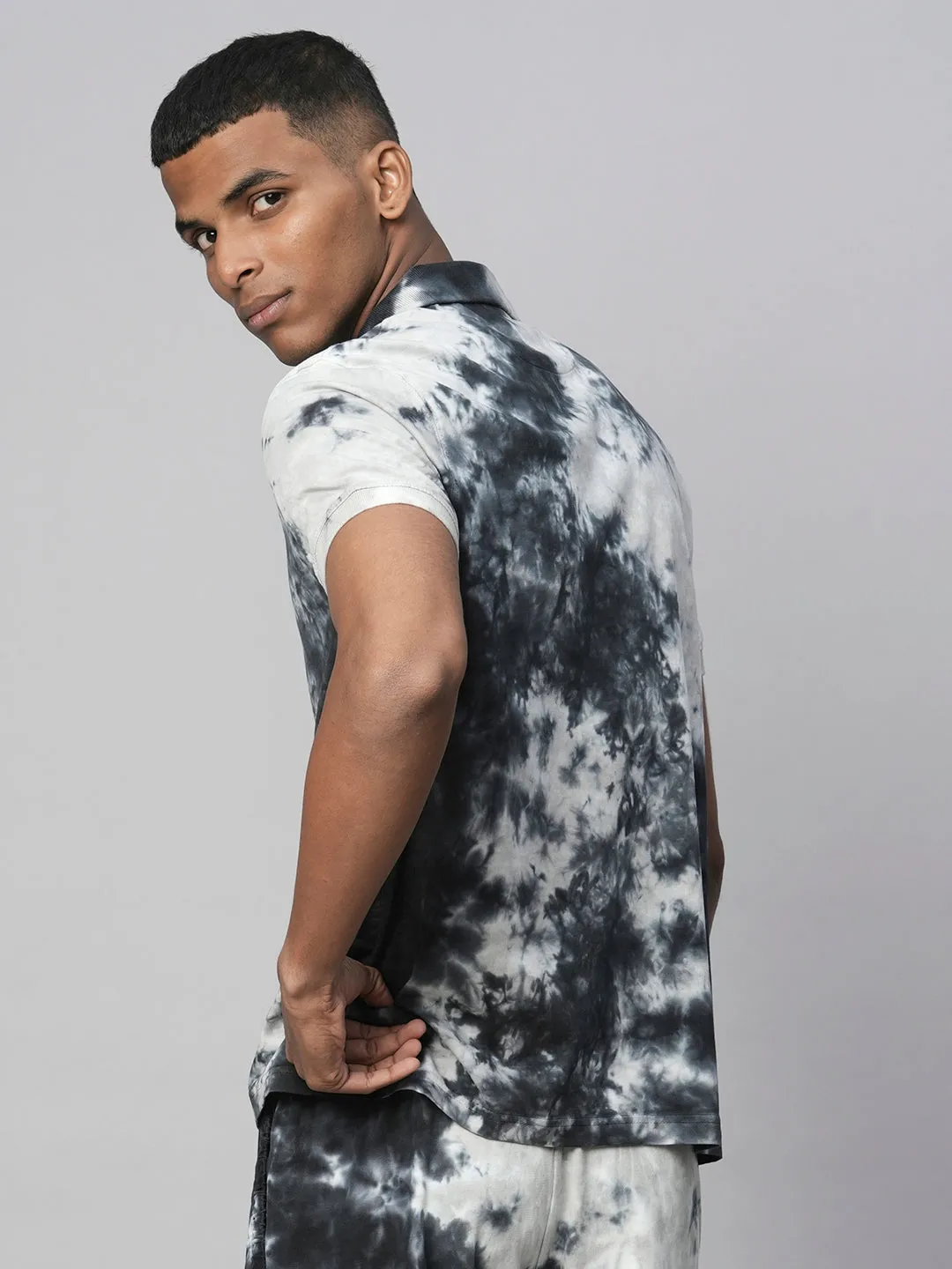 Men's Black Cotton Regular Fit TShirt