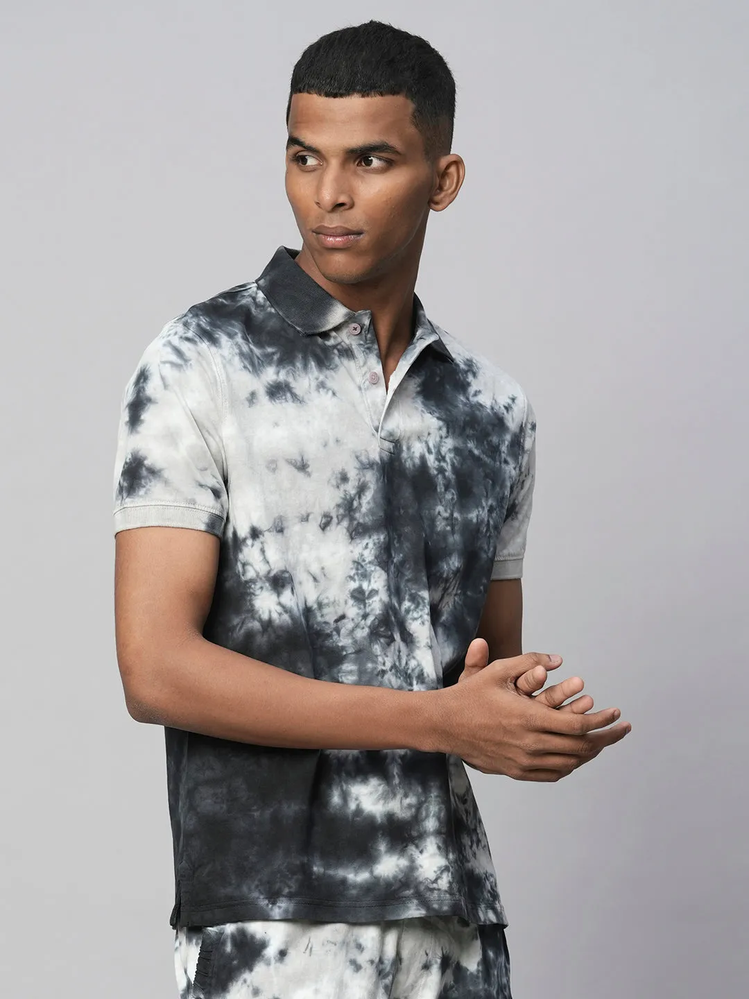 Men's Black Cotton Regular Fit TShirt