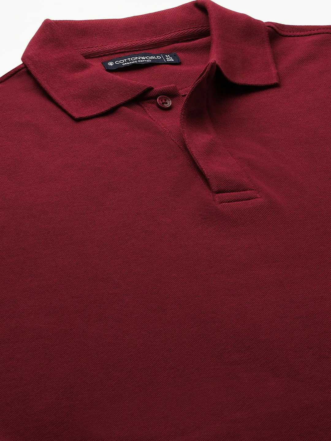 Men's Polo 100% Cotton Dark Red Regular Fit