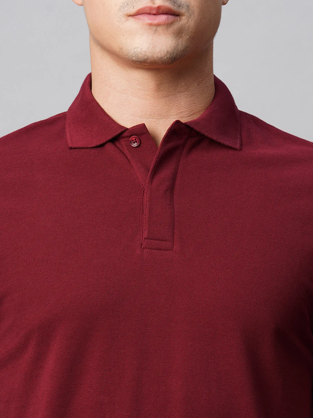 Men's Polo 100% Cotton Dark Red Regular Fit