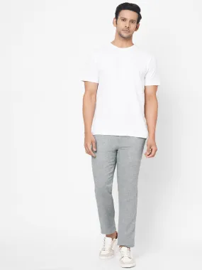 Men's White Cotton Regular Fit TShirt