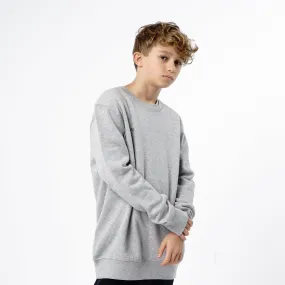 Omnitau Kid's Team Sports Crew Neck Cotton Sweatshirt - Heather Grey