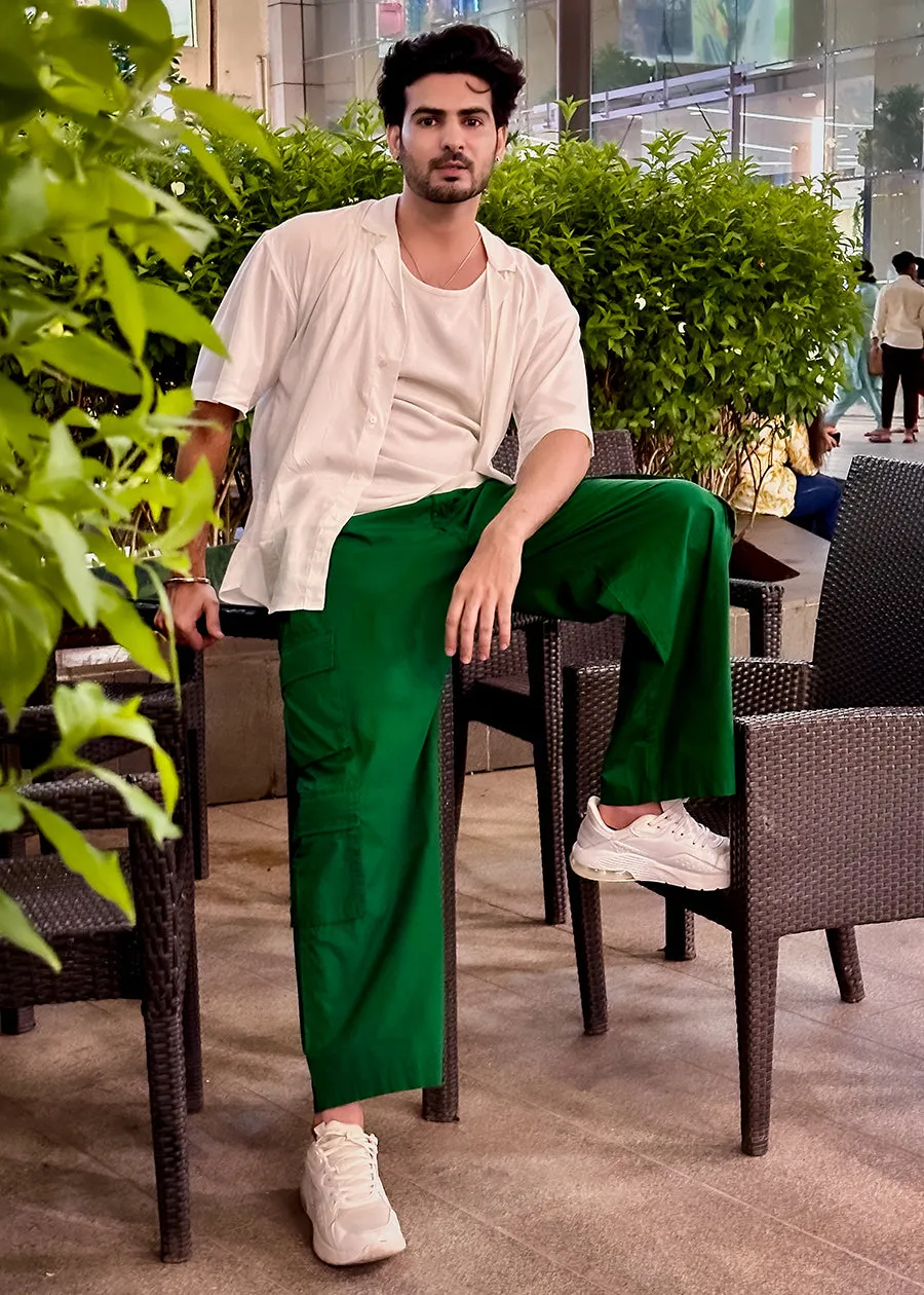 Parachute Pants For Men - Pista Green