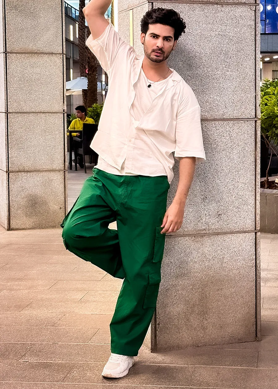 Parachute Pants For Men - Pista Green