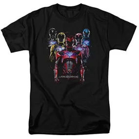 POWER RANGERS MOVIE OFFICIALLY LICENSED MEN'S T-SHIRT BLACK (LARGE)