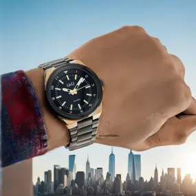 Mens Stylish Wrist Watch - Model QZ68J412Y by Q&Q