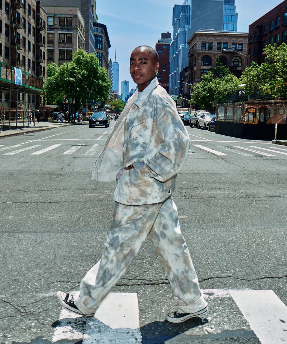 Roy Roger’s X Dave’s New York Collab Work Pants - Grey Tie Dye