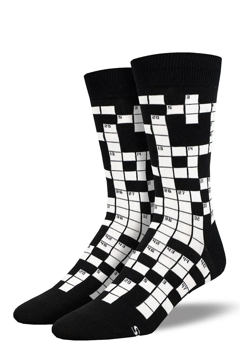 Sunday Crossword Men's Socks
