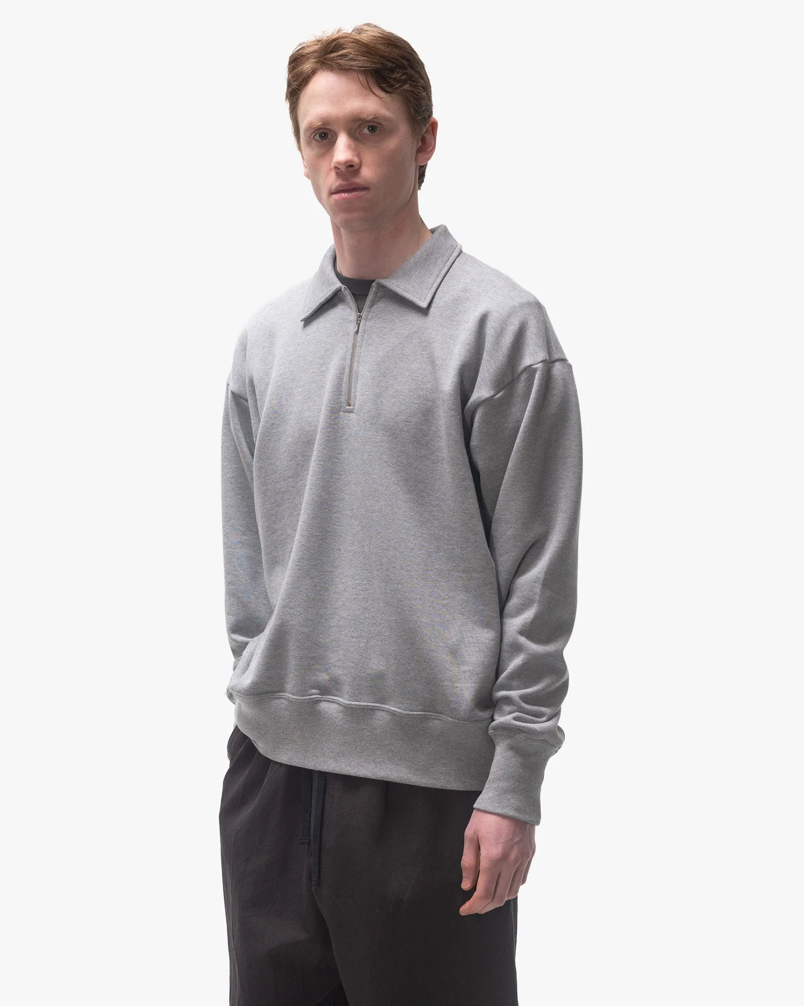 Suvin Sweat Halfzip Pullover Feather Grey