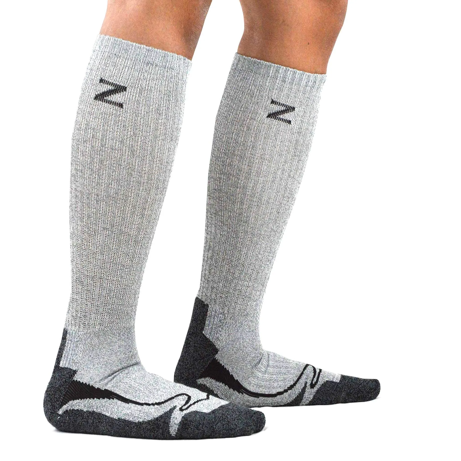 TeeHee Socks Men's Hiker Bamboo Crew Solid 2-Pack (51016)