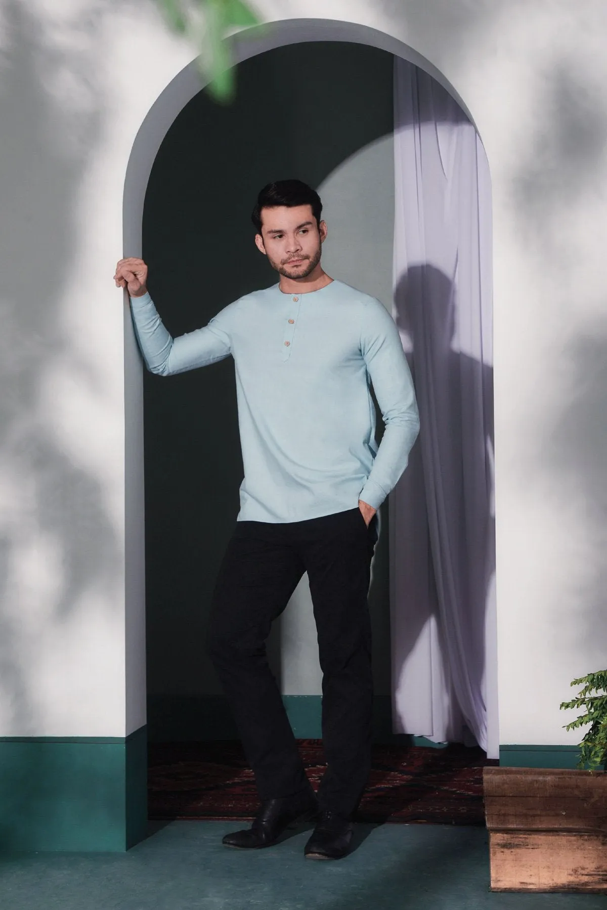 The Bayang Men Kurta - Light Blue