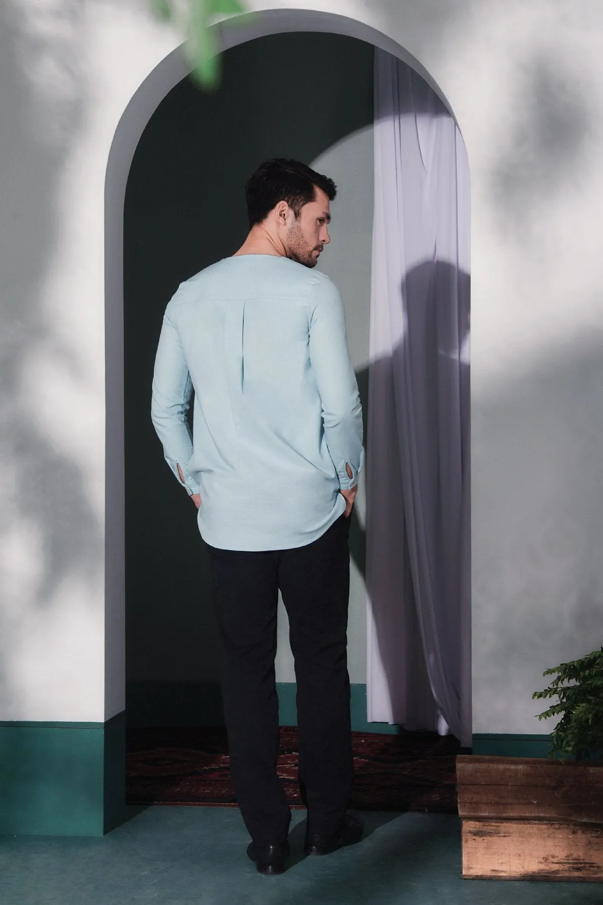 The Bayang Men Kurta - Light Blue