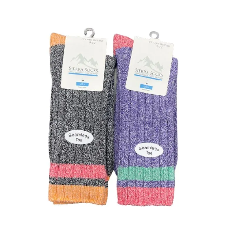 Twisted Marled Colorful Cotton Men Crew