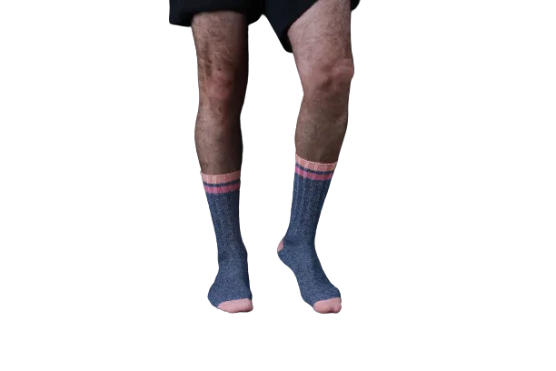 Twisted Marled Colorful Cotton Men Crew