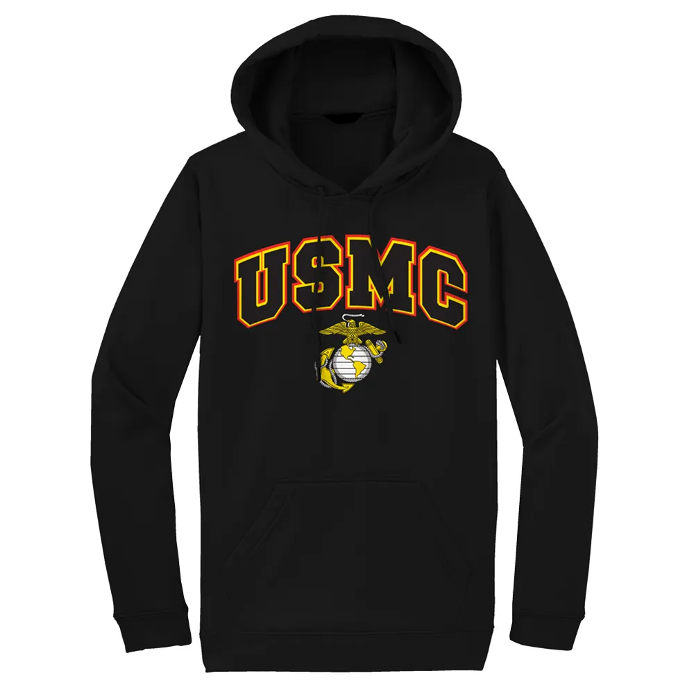 USMC Above EGA Adult USMC Hoodie-Black
