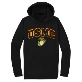 USMC Above EGA Adult USMC Hoodie-Black