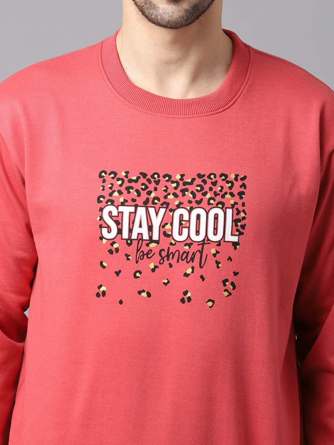 Vimal Jonney Fleece Round Neck Printed Sweatshirt for Men