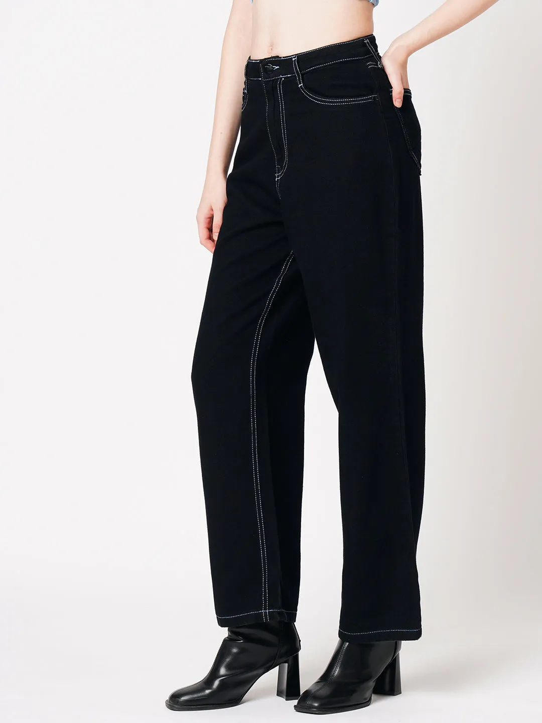 Women High-Rise Wide Leg Jeans